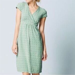 Boden Green Faux Wrap Sundress